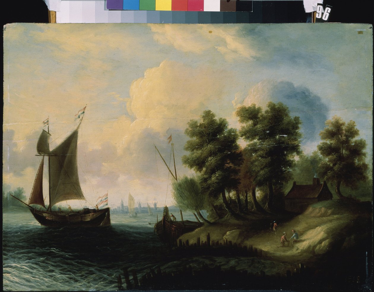 "Paysage marin" (Uma paisagem marítima) Peinture de l