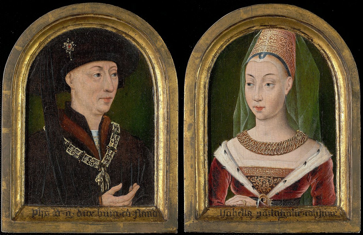 Filipe, o Bom, Duque de Borgonha; Isabel de Bourbon () de Flemish School