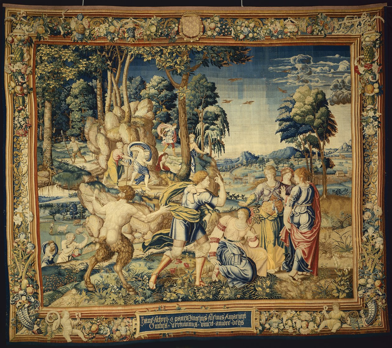 Pomona Surpreendido por Vertumnus e outros pretendentes, de A história de Vertumnus e Pomona, 1535-40 de Flemish School