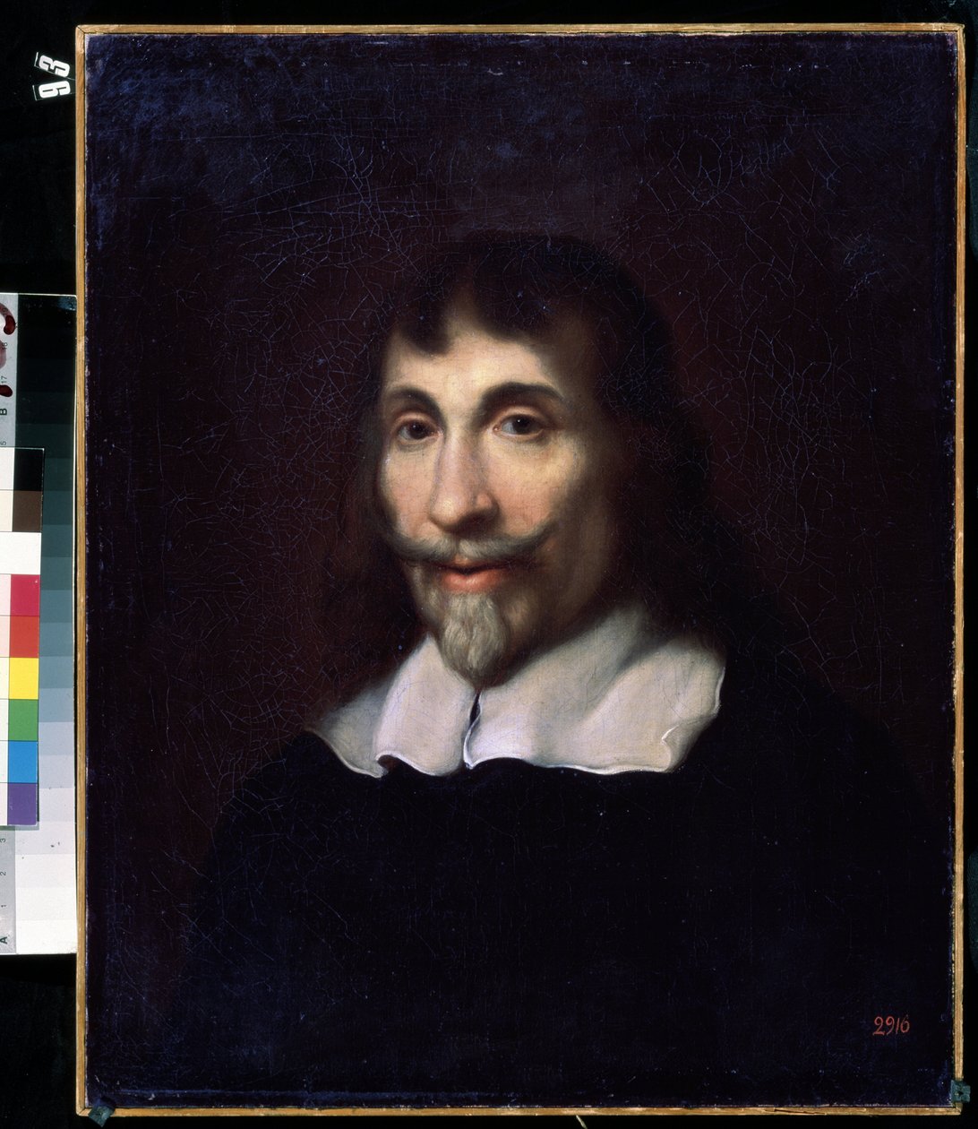 Retrato de um homem. (Retrato de um homem). Pintura anônima da escola holandesa do século XVII. Óleo sobre tela. Museu de Arte Mikhail Kroshitsky, Sevastopol (Sevastopol) Ucrânia de Flemish School