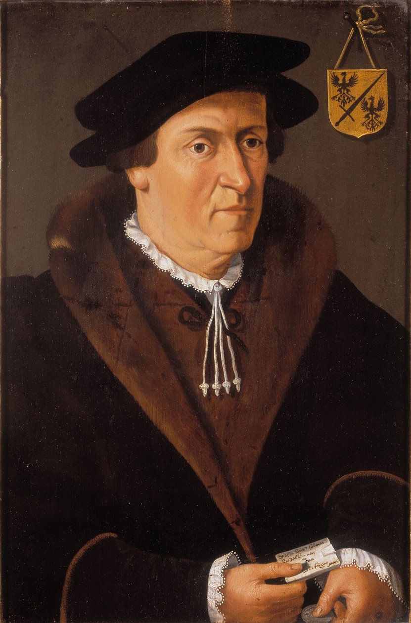 Retrato de Jan de Fevere, c.1540-59 (óleo sobre painel) de Flemish School