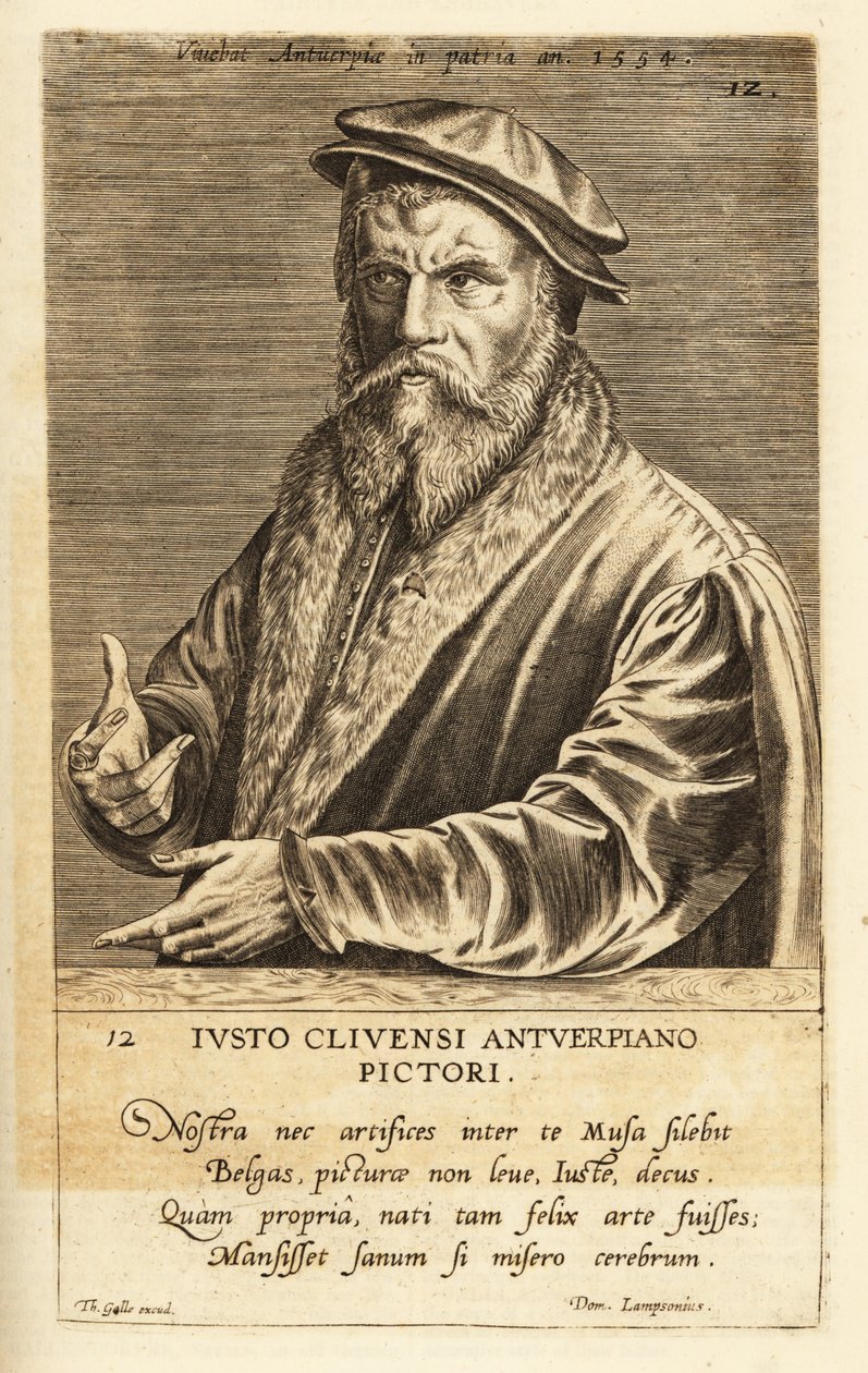 Retrato de Joos van Cleve, pintor flamengo, activo em Antuérpia, cerca de 1485-1540 de Flemish School