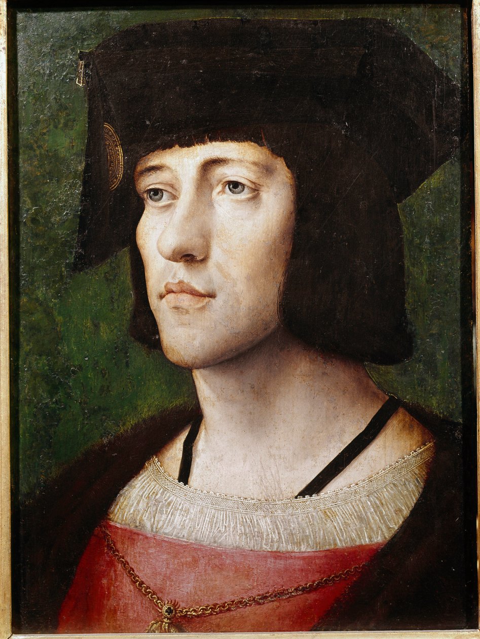 Retrato de um cavaleiro da Ordem do Tosão de Ouro Pintura da escola flamenga do século XV ou XVI. Lisboa, Museu de Arte Antiga de Flemish School