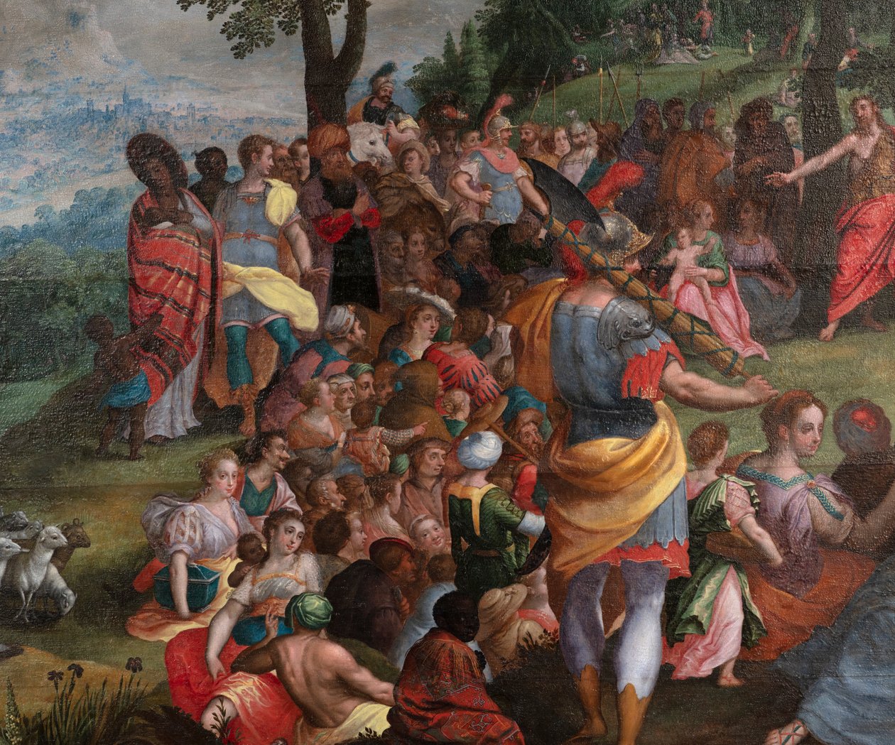 A pregação de João no deserto de Flemish School
