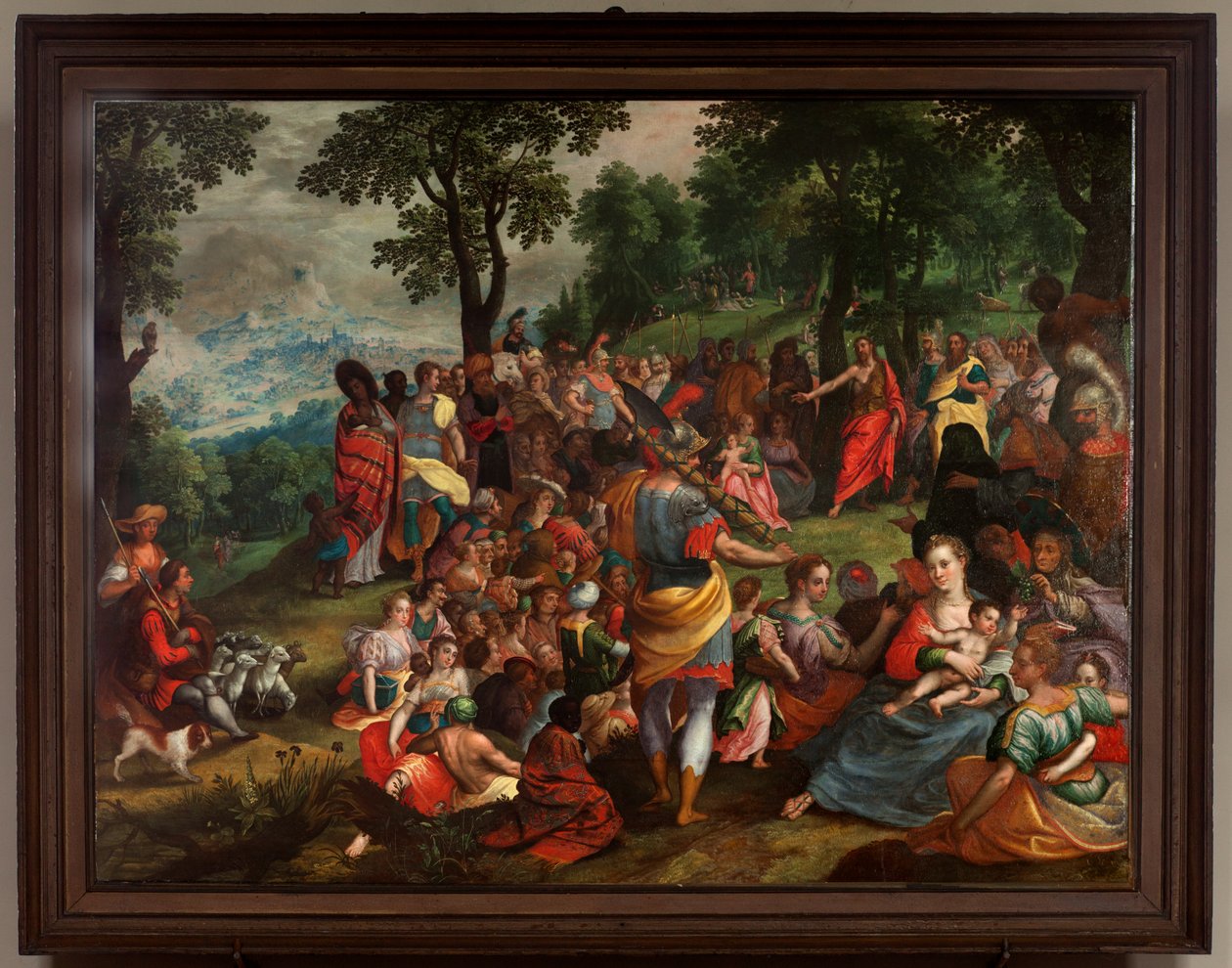 A pregação de João no deserto de Flemish School