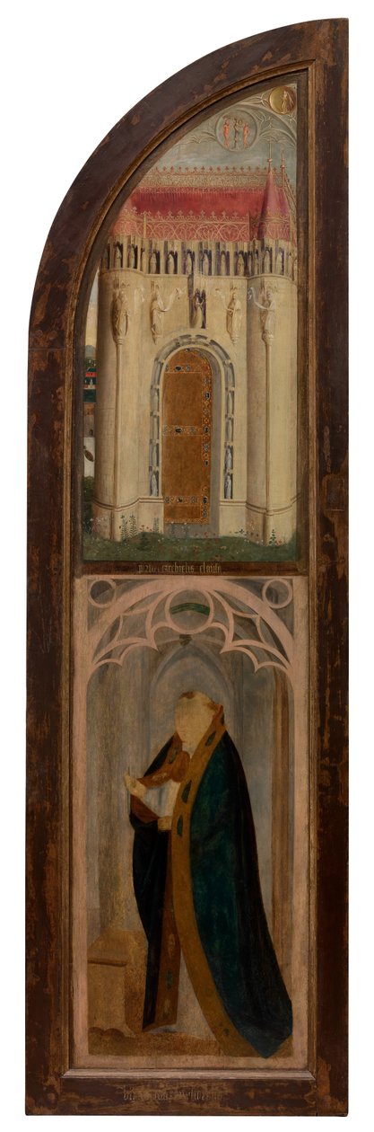 Painel direito de Madonna e Petrus Wijts (óleo sobre painel) de Flemish School