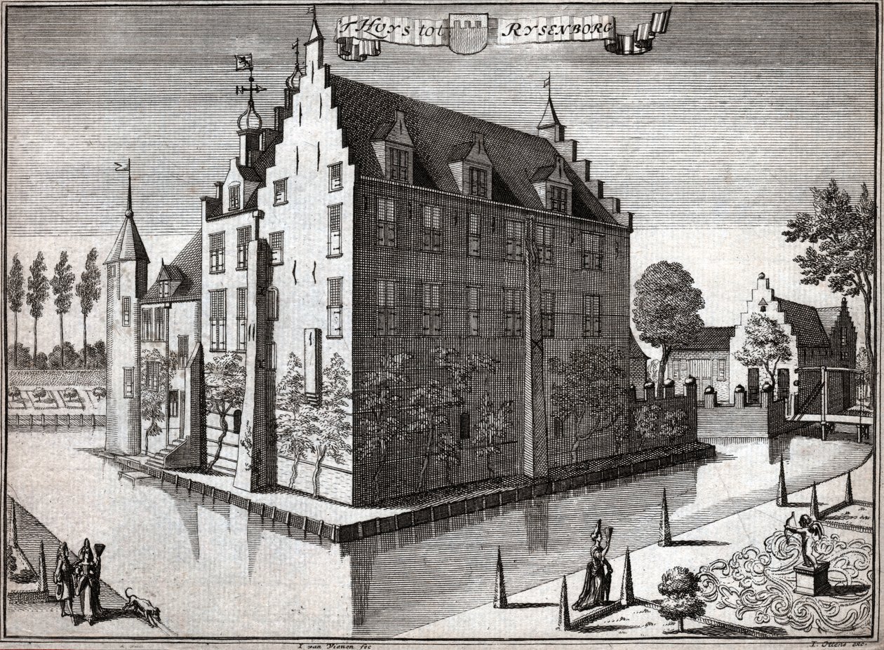 Castelo de Rijsenburg. (gravura de Flemish School