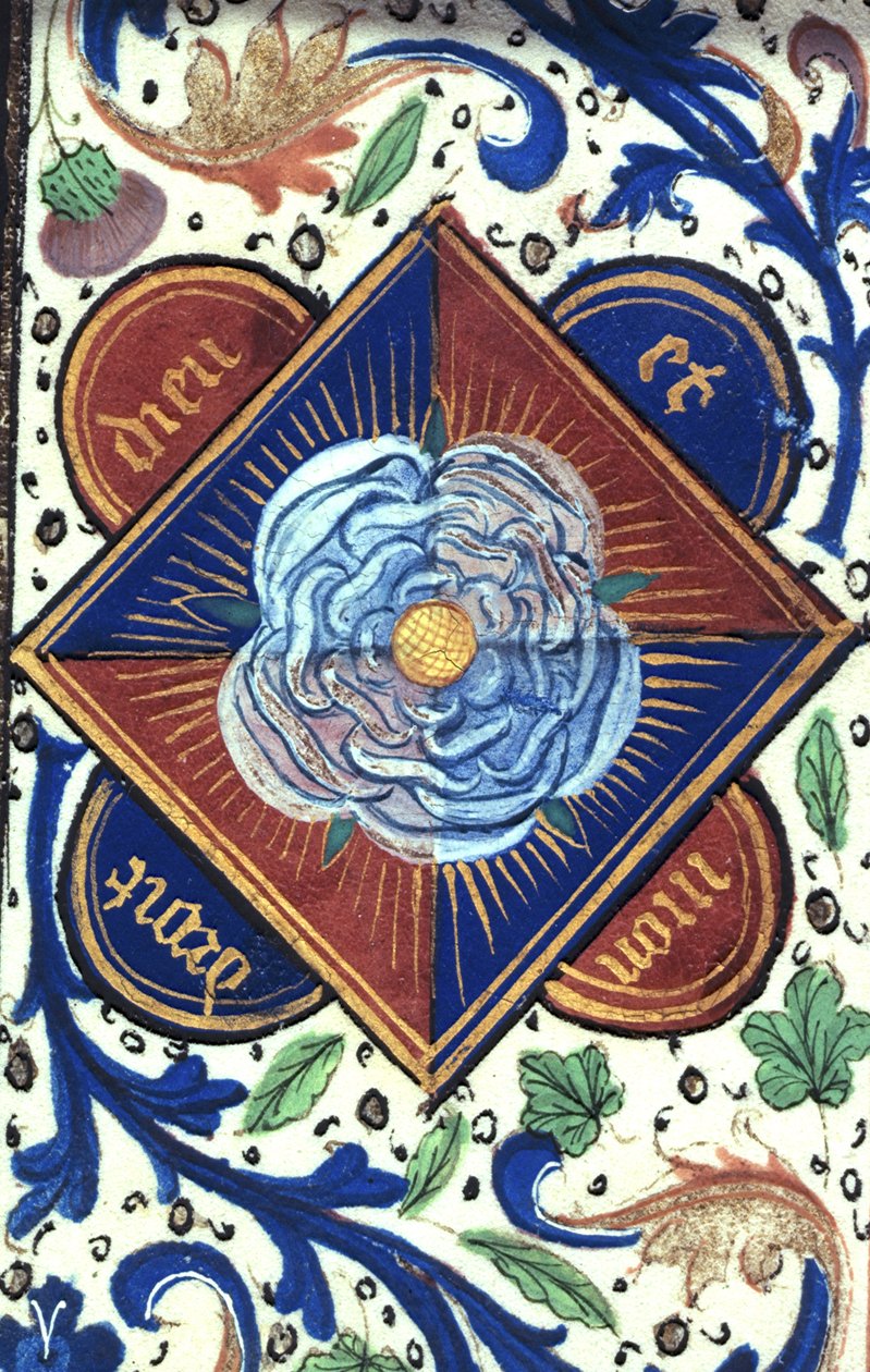 Roy 14E.IV fol.10 Rosa Branca da Casa de York, de 
