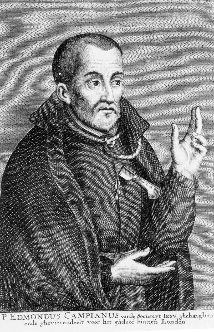 Saint Edmund Campion, de uma impressão feita por Jacques Neeffs de Flemish School
