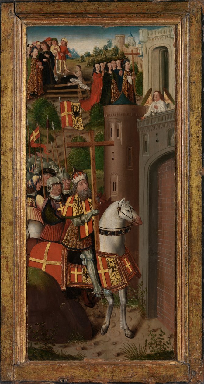 Cenas da Lenda da Santa Cruz (óleo sobre painel) de Flemish School