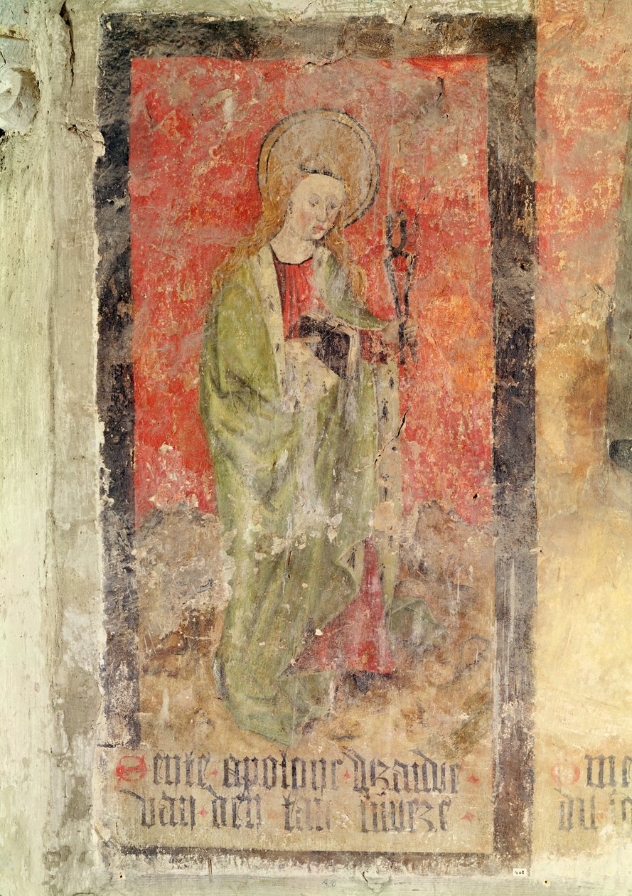 St. Apollonia, mural da cripta, c.1480-1540 de Flemish School