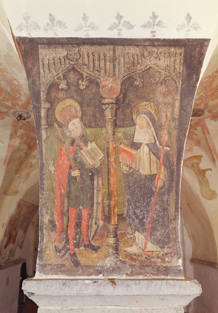 St. Bavo e St. Amalberga de Maubeuge, mural da cripta, c.1480-1540 de Flemish School