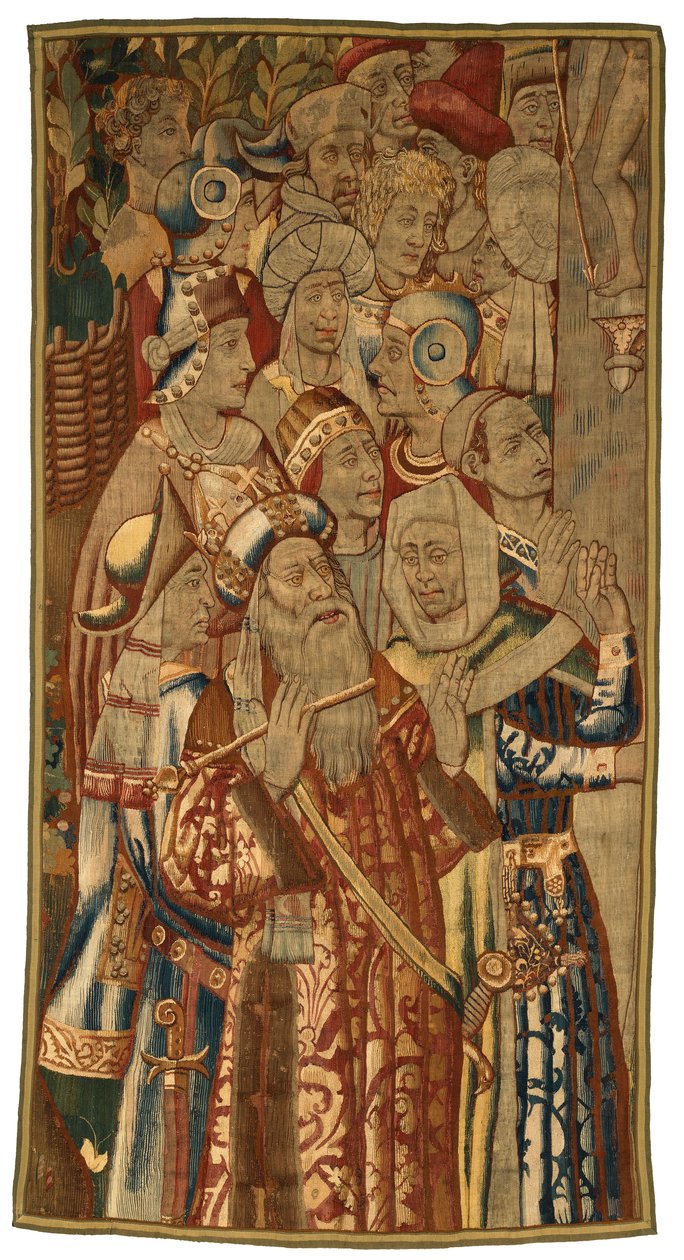 Tapeçaria, Uma reunião judaica, feita na Flandres, Bélgica, possivelmente em meados do século XV (lã) de Flemish School