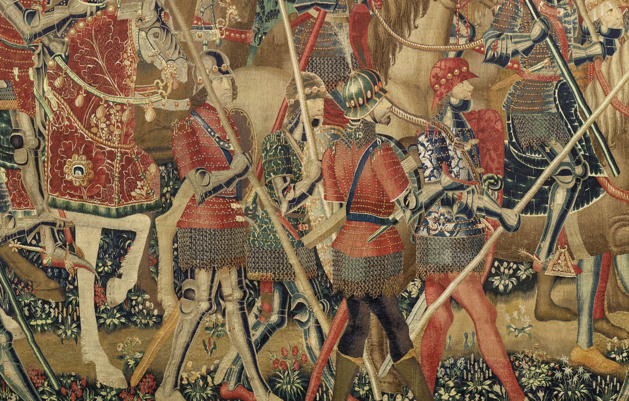 Tapeçaria mostrando as Conquistas do rei Alfonso V de Portugal de Flemish School