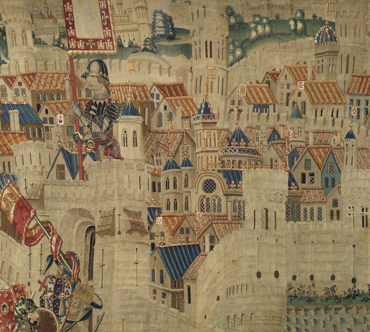 Tapeçaria mostrando as Conquistas do rei Alfonso V de Portugal de Flemish School