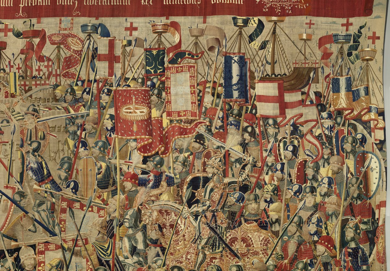Tapeçaria mostrando as Conquistas do rei Alfonso V de Portugal de Flemish School