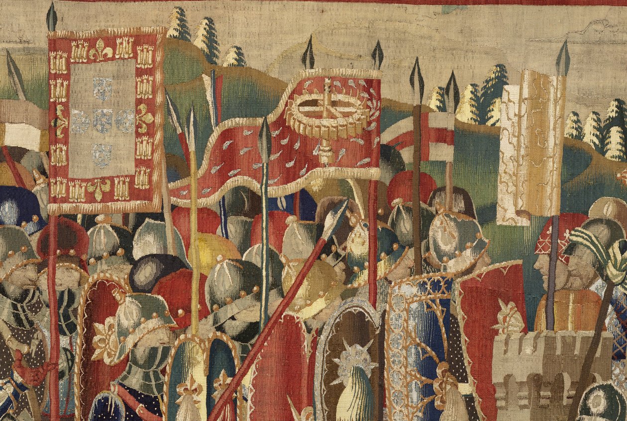 Tapeçaria mostrando as Conquistas do rei Alfonso V de Portugal de Flemish School