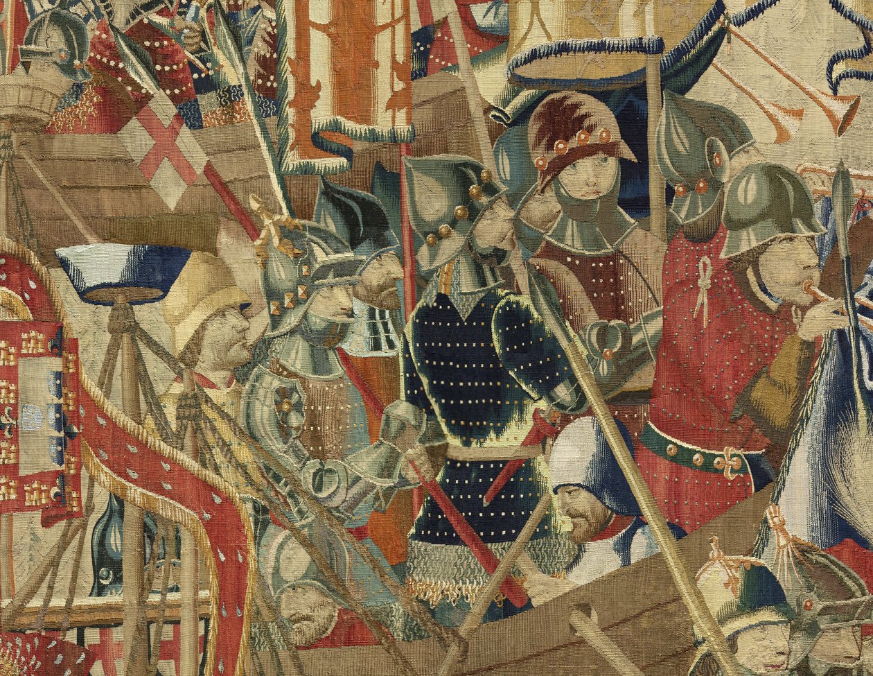 Tapeçaria mostrando as Conquistas do rei Alfonso V de Portugal de Flemish School