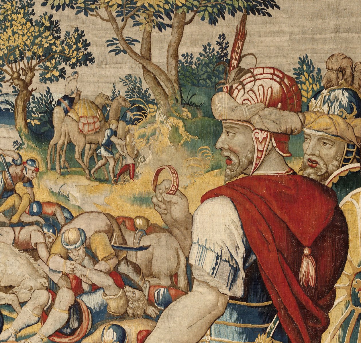 A História de Hannibal, c.1570 (tapeçaria) de Flemish School