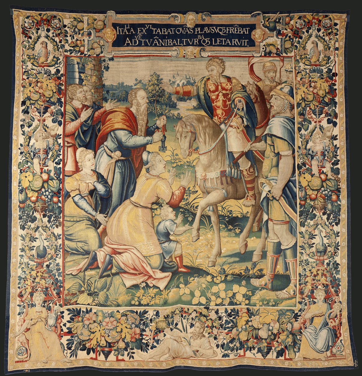 A História de Hannibal, c.1570 (tapeçaria) de Flemish School