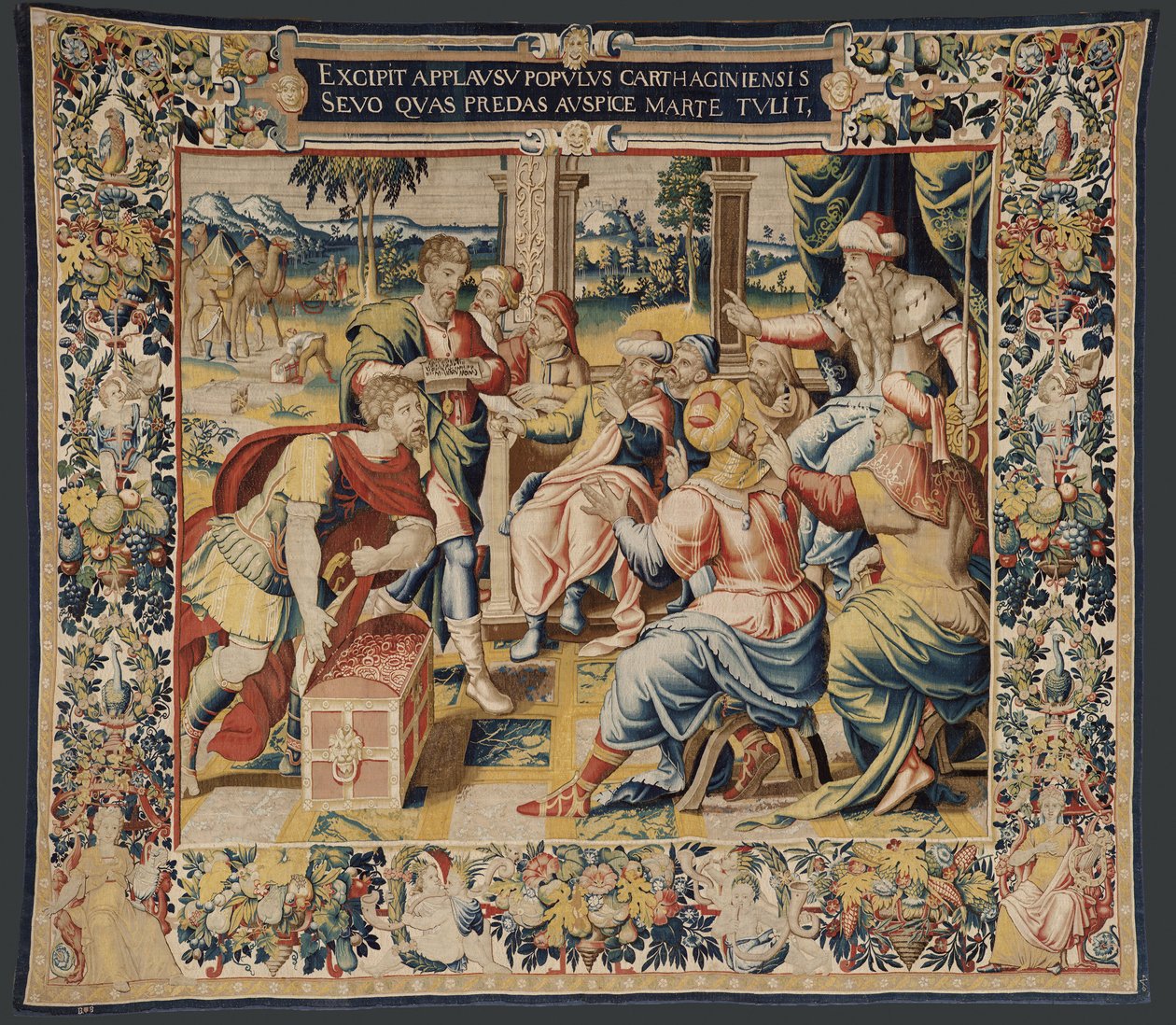 A História de Hannibal, c.1570 (tapeçaria) de Flemish School