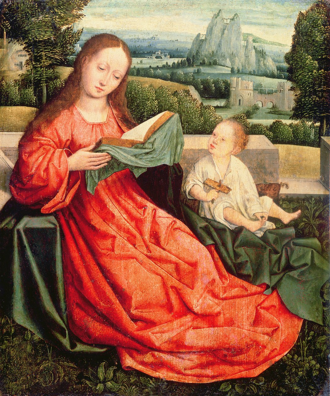 A madonna e a criança de Flemish School