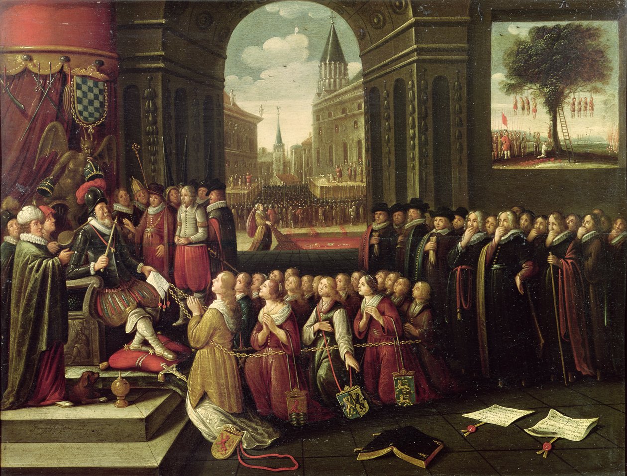 A Tirania do Duque de Alba (óleo sobre tela) de Flemish School