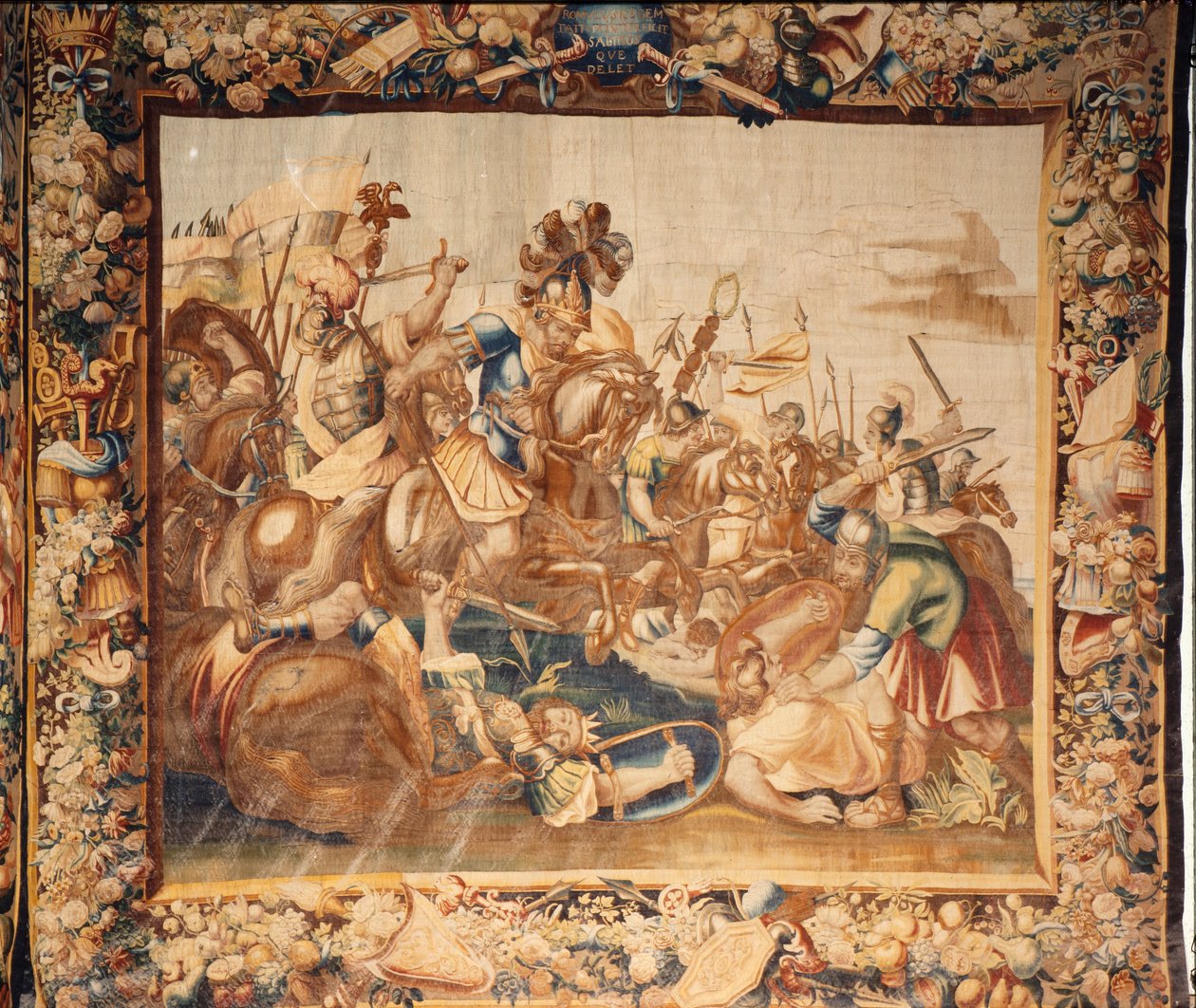 A Catedral de Santa Maria de Sigüenza. A colecção da catedral. A tapeçaria flamenga. A História de Roma. Assinado: Ian Le Clerc, D Eggermans. Bruxelas. Início do século XVII. de Flemish School