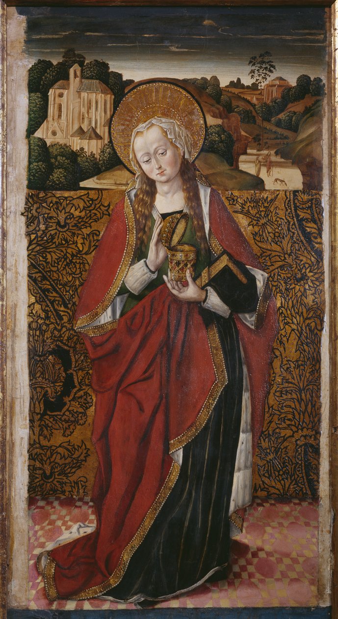 Tríptico, Santa Maria Madalena, painel direito (ver também 345909, 345910) de Flemish School