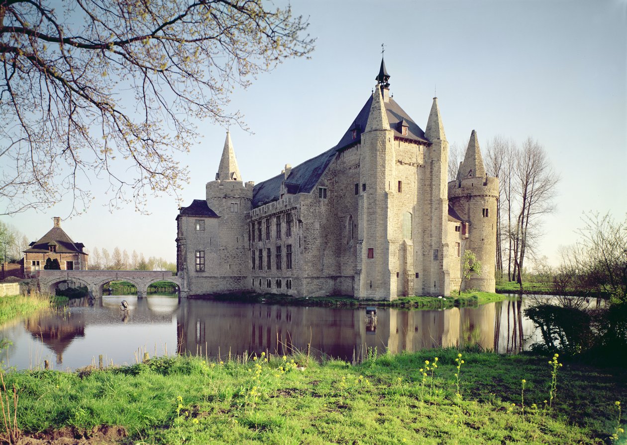 Vista do castelo de Flemish School