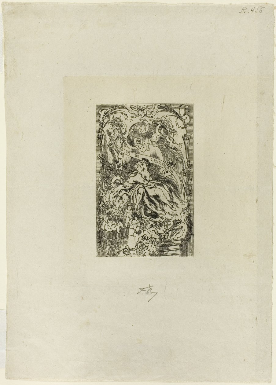 Frontispício para o Ponto de Amanhã de Félicien Rops