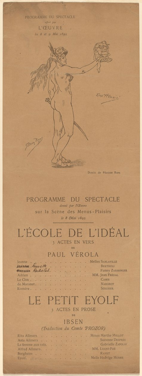 A Escola do Ideal, Le Petit Eyolf, 1895. de Félicien Rops