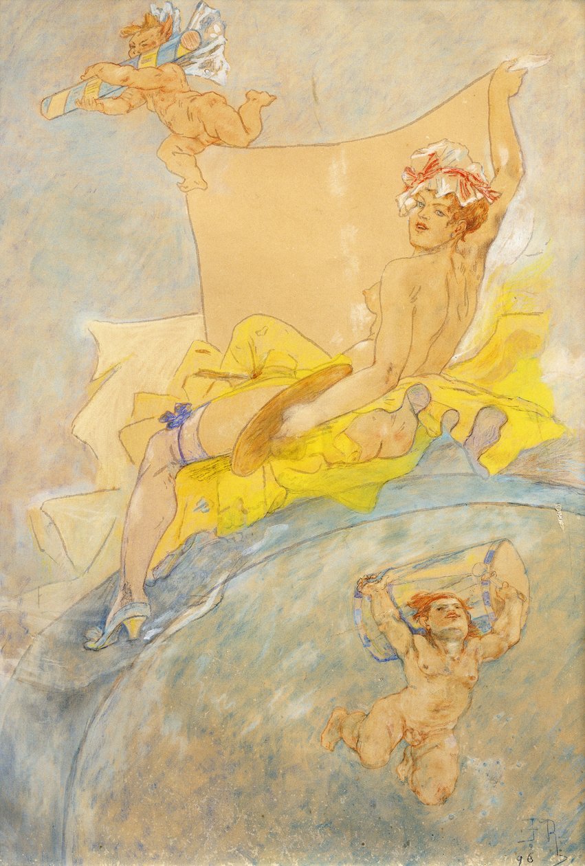 Cartaz para uma Exposição; Cartaz para uma exposição, 1896 de Félicien Rops