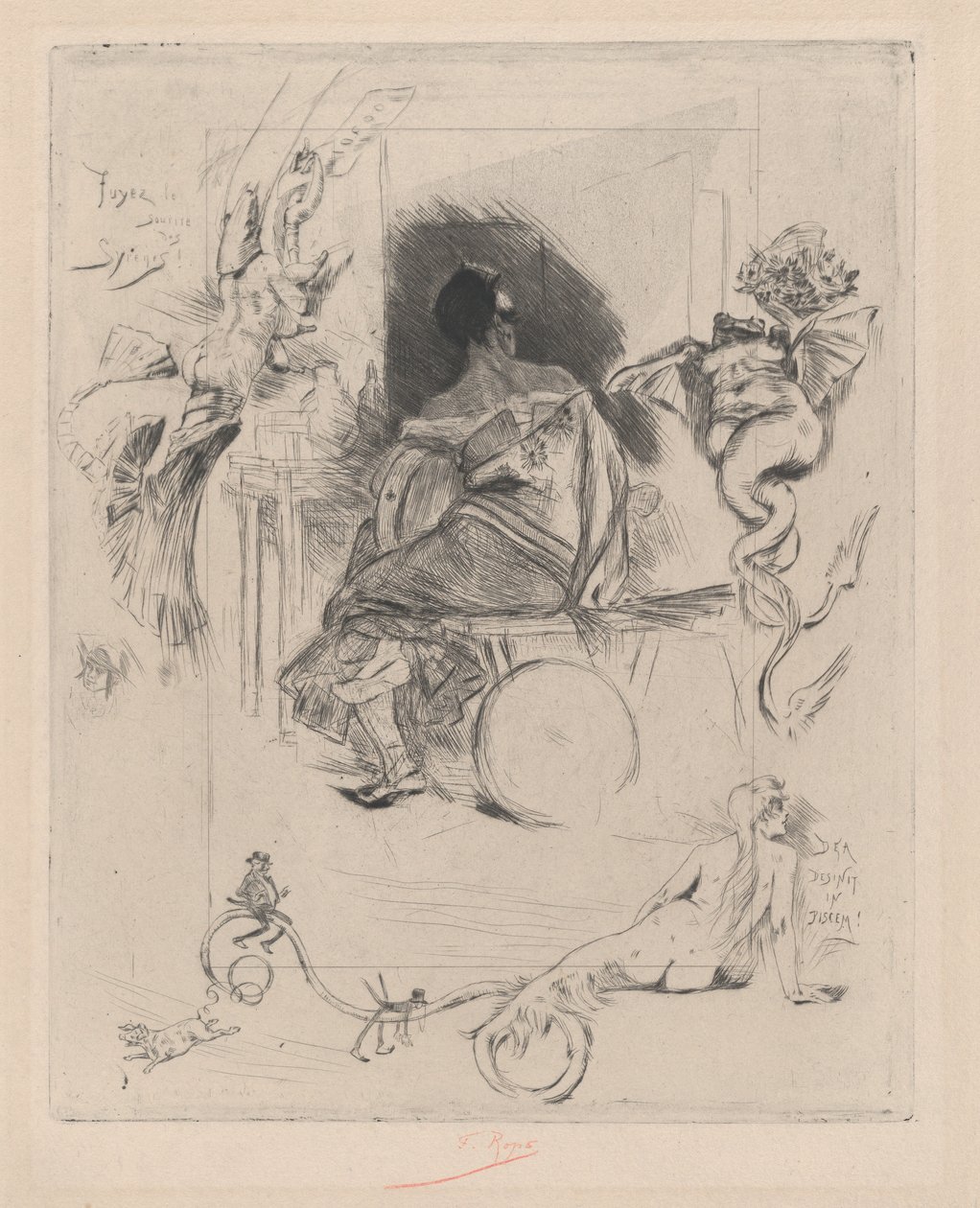 A Última Maja, segunda metade do século XIX. de Félicien Rops