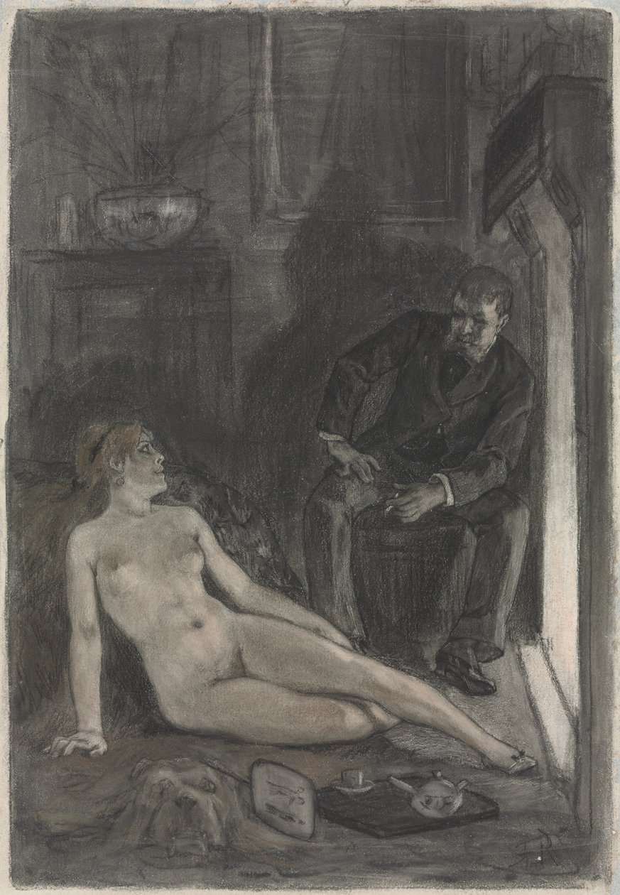 Noite de inverno, último século XIX. de Félicien Rops