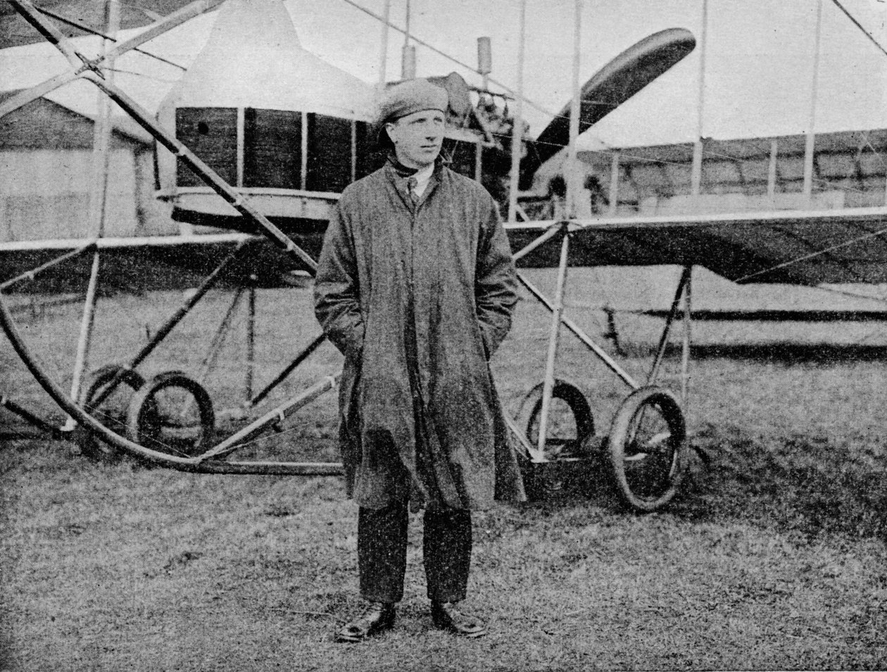 Corrida aérea Londres-Manchester: Jack Alcock e seu biplano Maurice Farman, 1914 1934 de Flight Photo