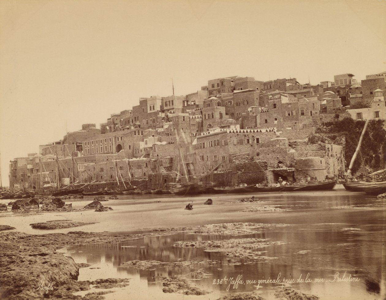 Jaffa, vista geral mar tomando de Félix Bonfils