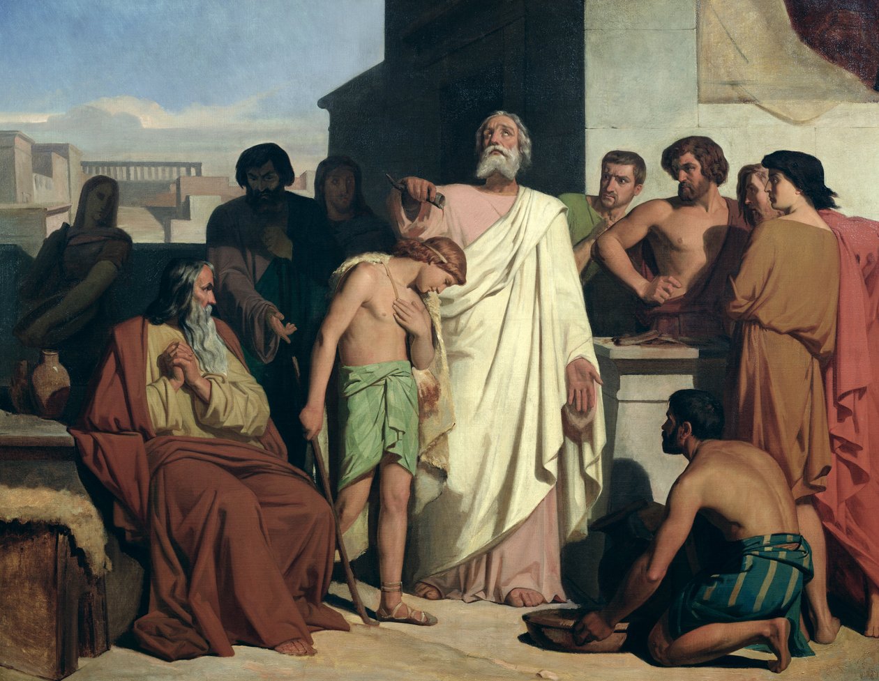 Unção de Davi por Samuel, 1842 de Félix Joseph Barrias