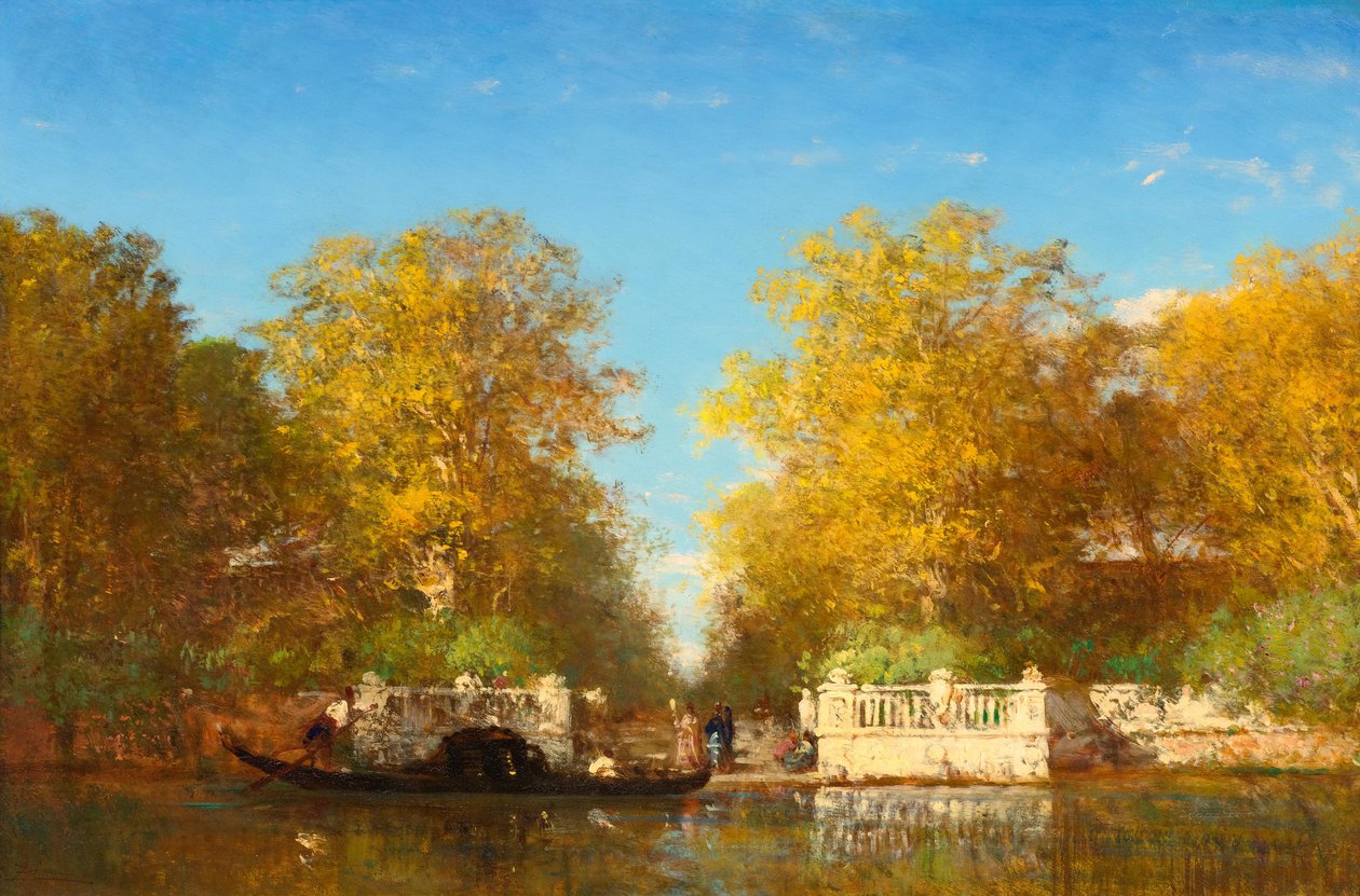 Entrada de Veneza dos jardins franceses de Félix Ziem