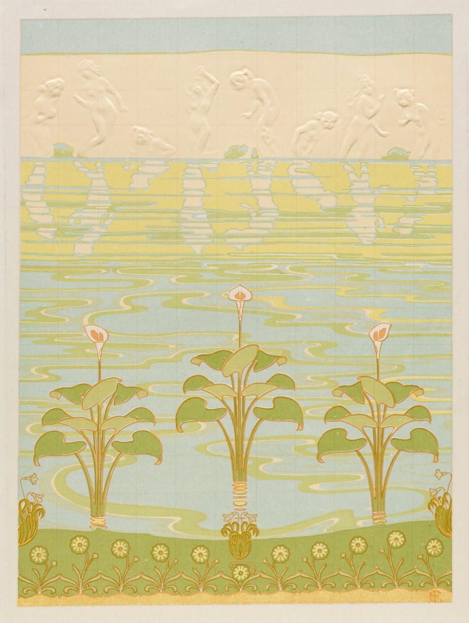 Decoração em Azulejos Esmaltados para Banheiro de Félix Albert Anthyme Aubert