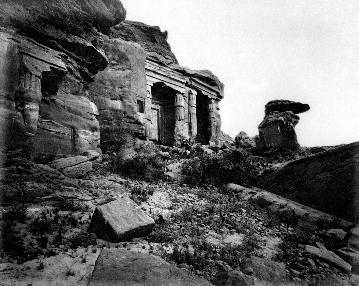 Gebel Silsileh, Egito, 1878 de Félix Bonfils