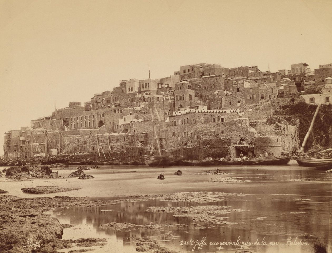 Jaffa, Visão Geral Tirada do Mar - Palestina de Félix Bonfils