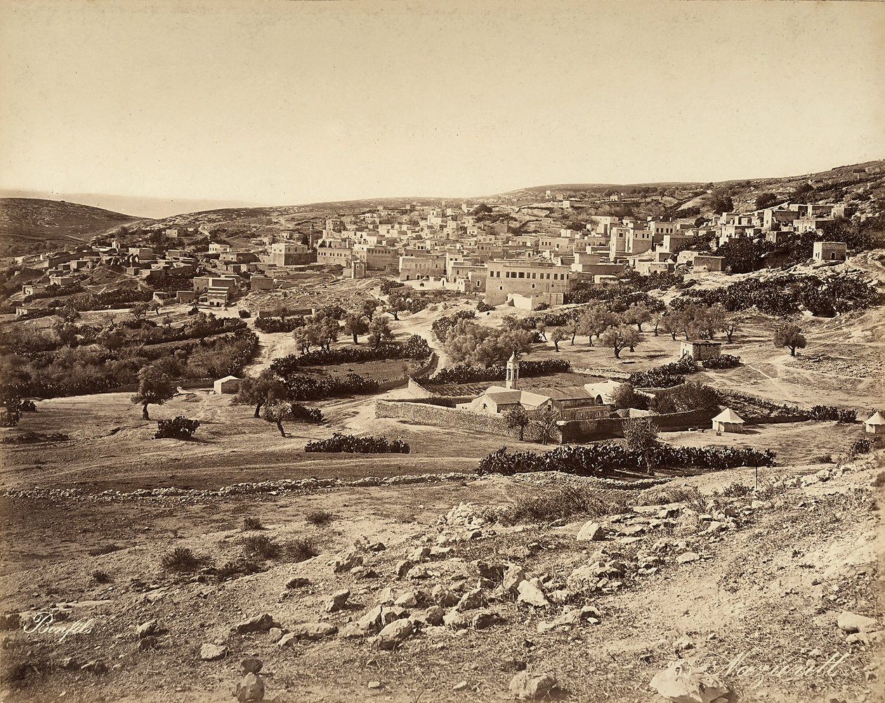 Vista panorâmica de Nazaré, Isreal de Félix Bonfils