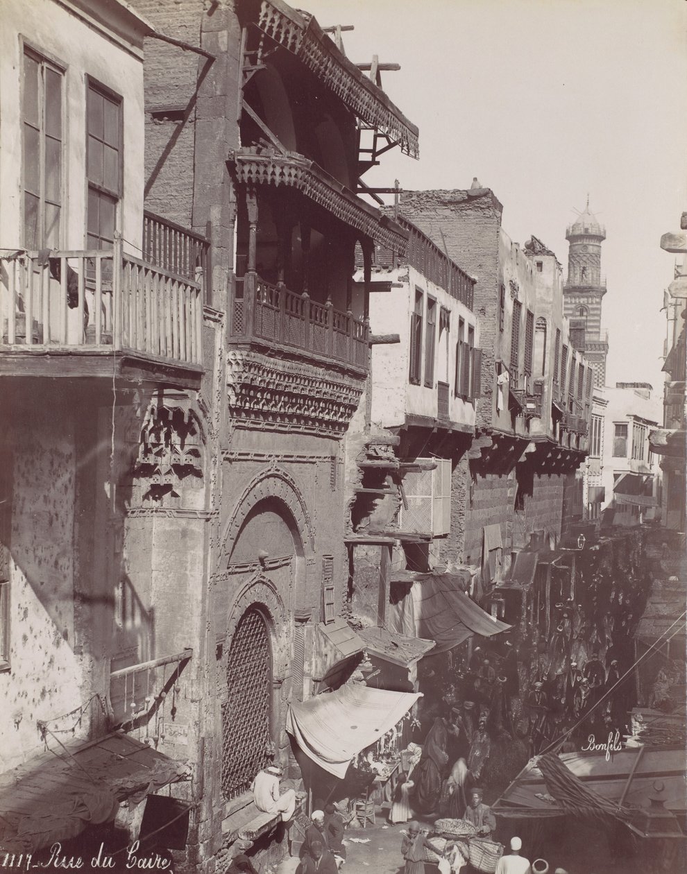 Rua do Cairo, década de 1870. de Félix Bonfils