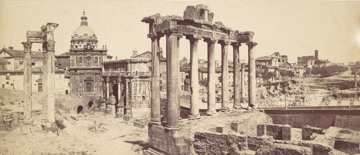 [Fórum Romano], c. década de 1870. de Félix Bonfils