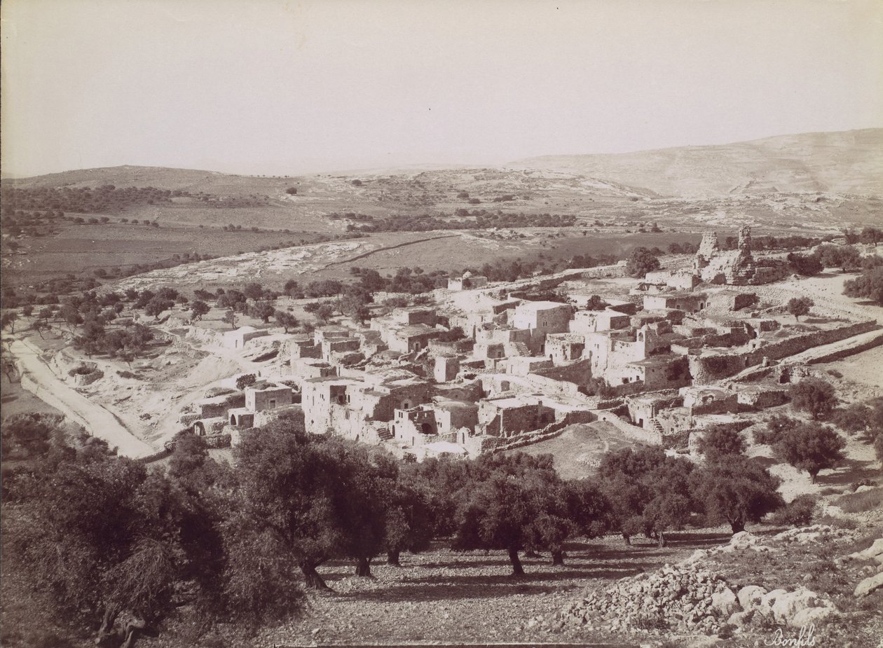 Vista geral de Betânia - Vista geral de Betânia, c. 1880. de Félix Bonfils