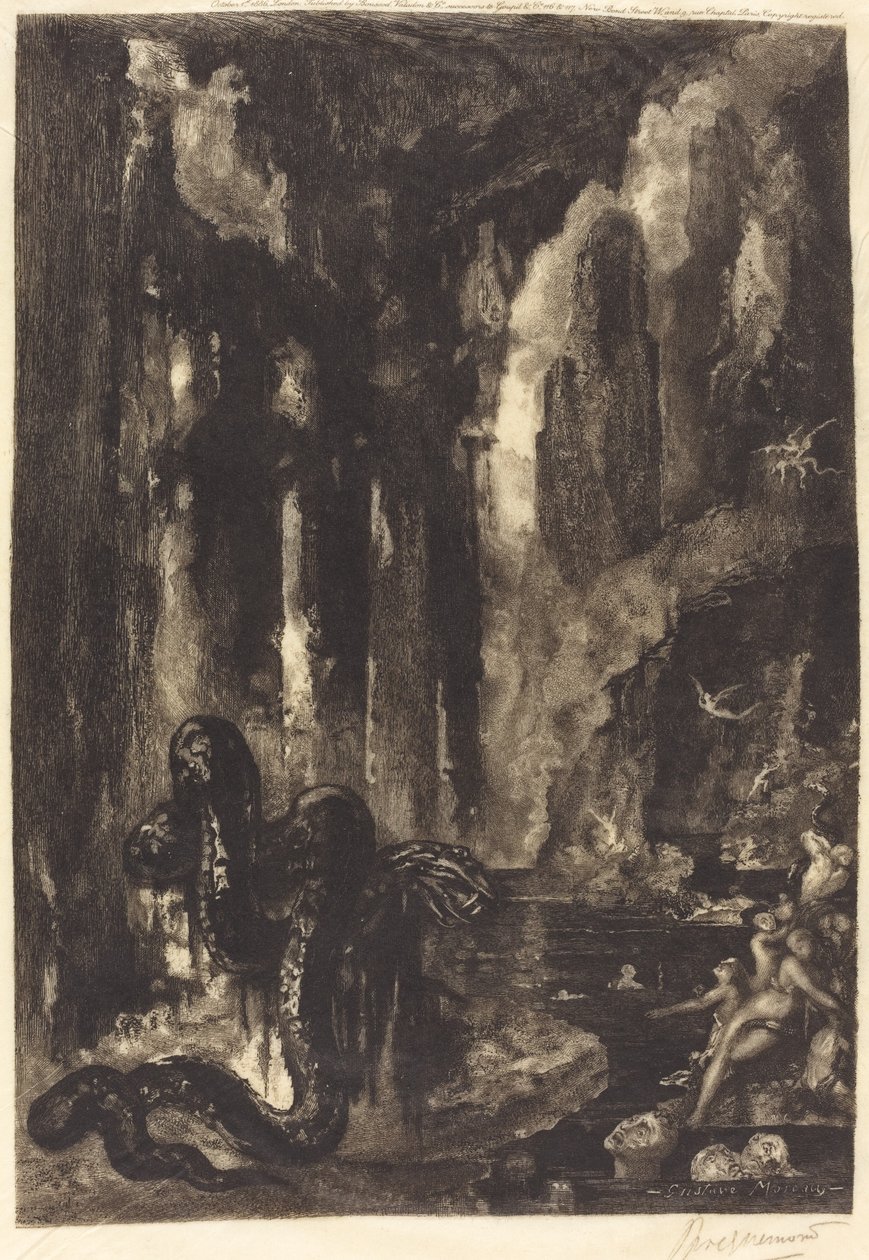 Sem título (O sonho do magnata?) de Félix Bracquemond after Gustave Moreau