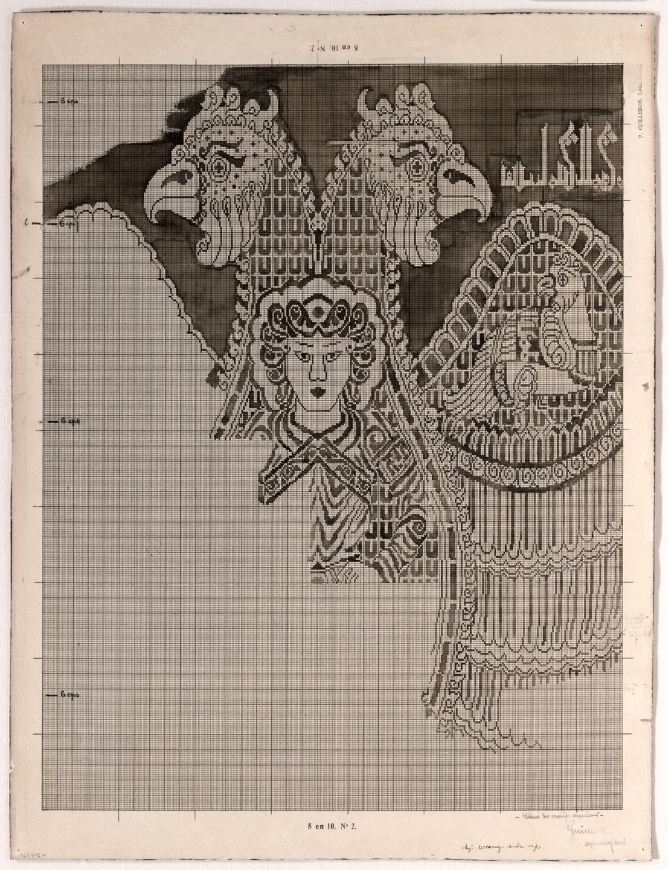 Desenhos Esquemáticos da Seda Buyid (1962.264) de Félix Guichert