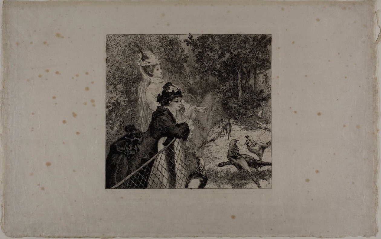 No Jardim Zoológico, segundo prato de Félix Henri Bracquemond