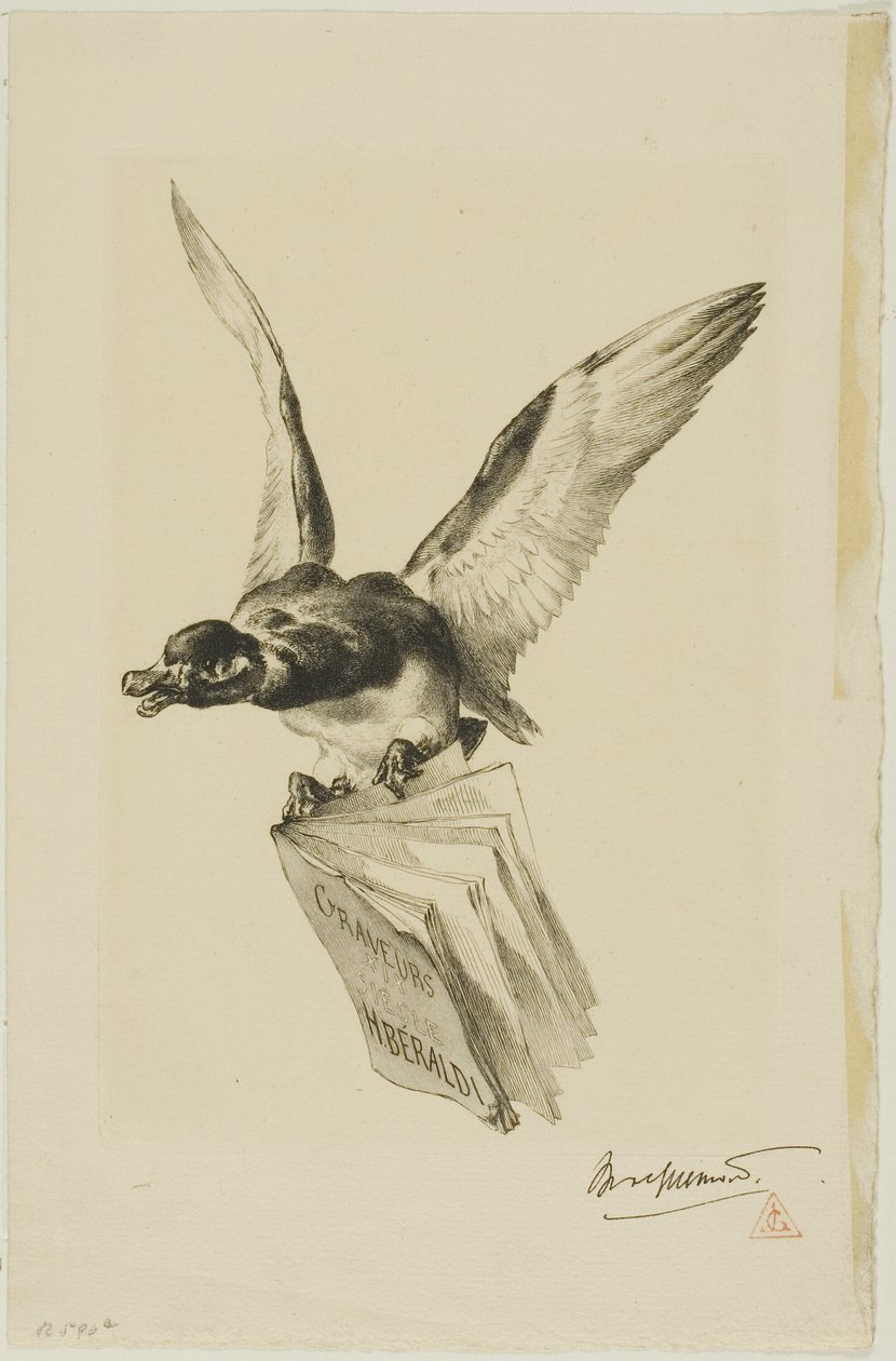 Frontispício para gravadores do século XIX de Félix Henri Bracquemond